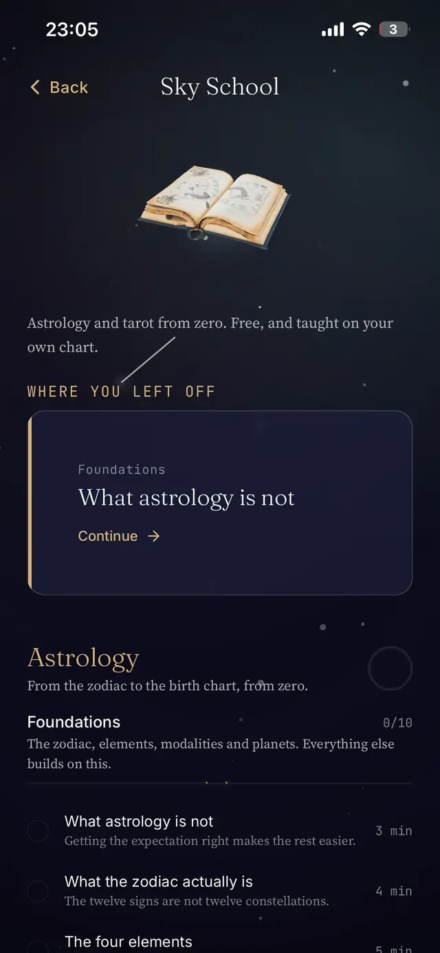 Celestine app screen 8
