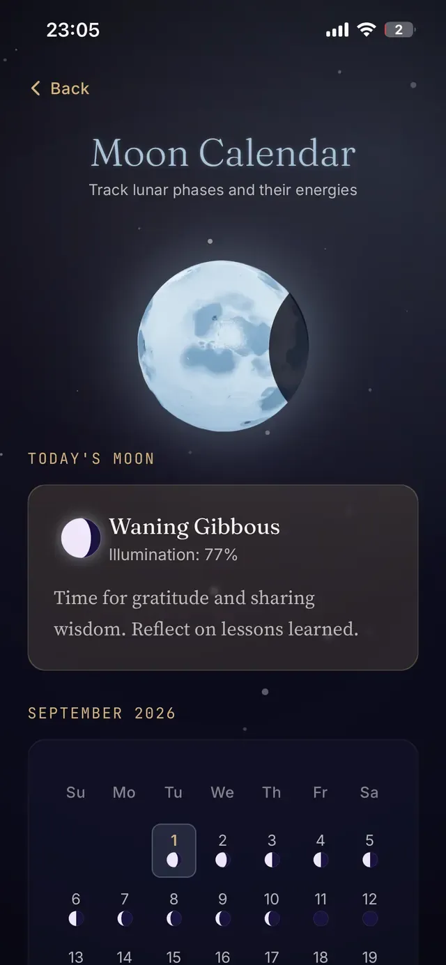 Celestine app screen 10
