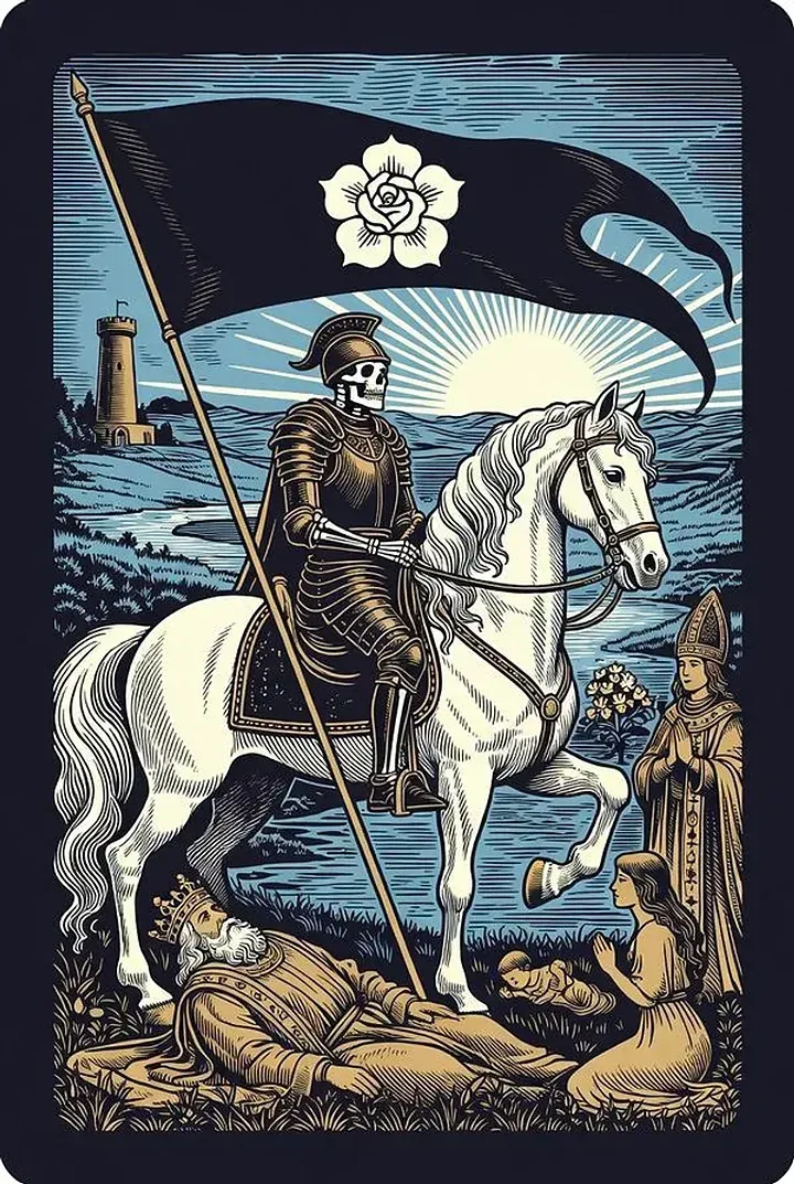 Death — engraved tarot card