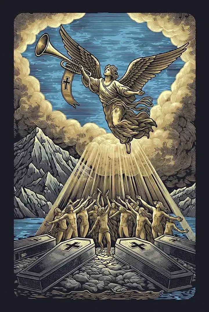 Judgement — engraved tarot card